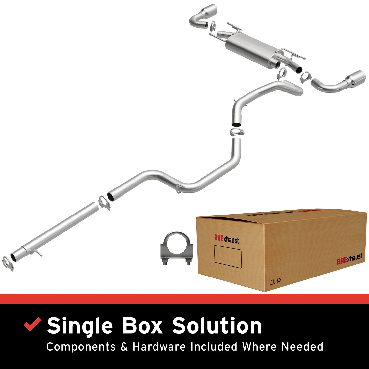 Fits 2010-2013 Mazda 3 2.5L Direct-Fit Replacement Exhaust System